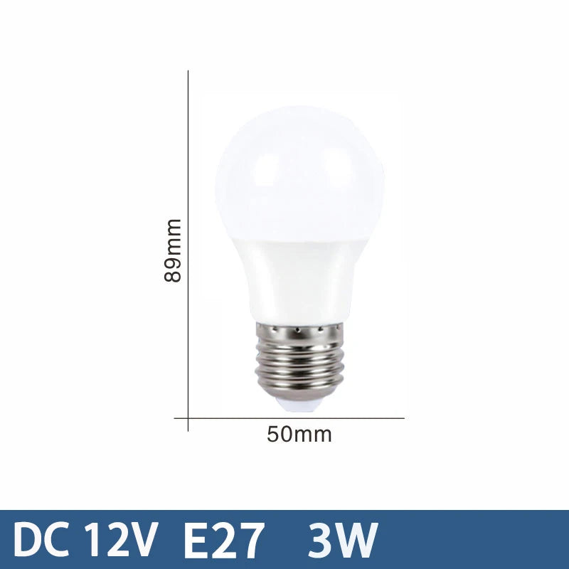 10pcs E27 LED Bulb Lights DC 12V lampada luz E27 lamp 3W 6W 9W 12W 15W 18W spot bulb Led Light Bulbs for Outdoor Lighting AP 12V