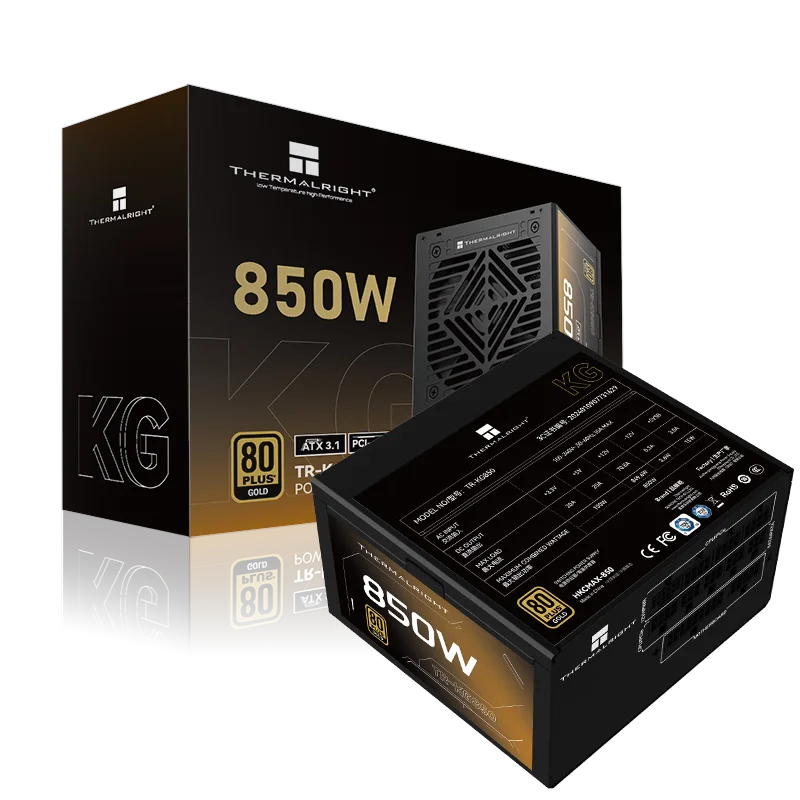 Thermalright TR-KG850 Black Gold medal fully modular power supply/support ATX3.1/Voltage 100-240V/850W/750W support PCI-E5.1 by MVEnergo