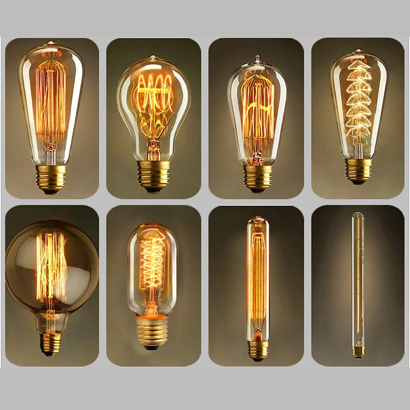 Dimmable Edison Light Bulb E27 40W 220V Retro Vintage Edison Bulb Incandescent Ampoule Bulbs Vintage Edison Lamp Retro Light by MVEnergo