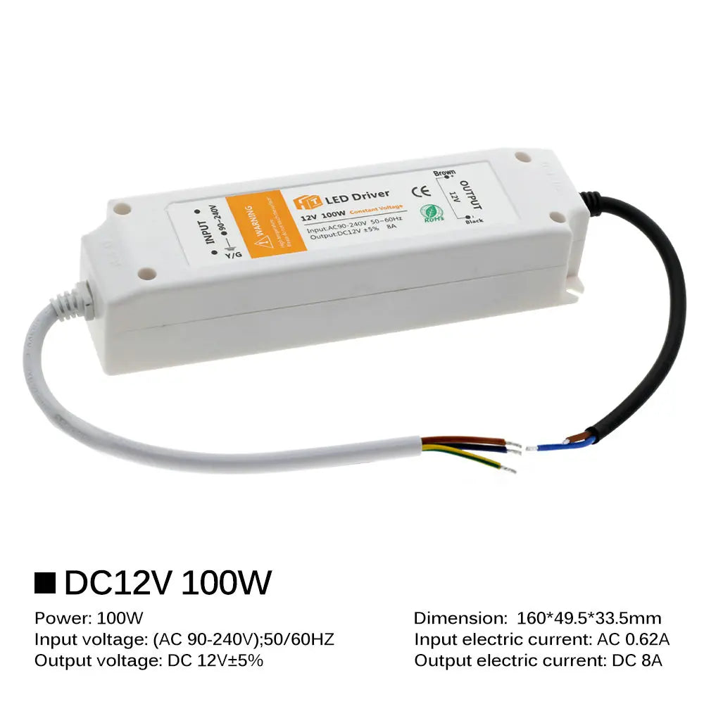 LED Lighting Transformers DC12V 18W 36W 72W 100W LED Driver Power Adapter For LED Strip 12V Power Supply by MVEnergo