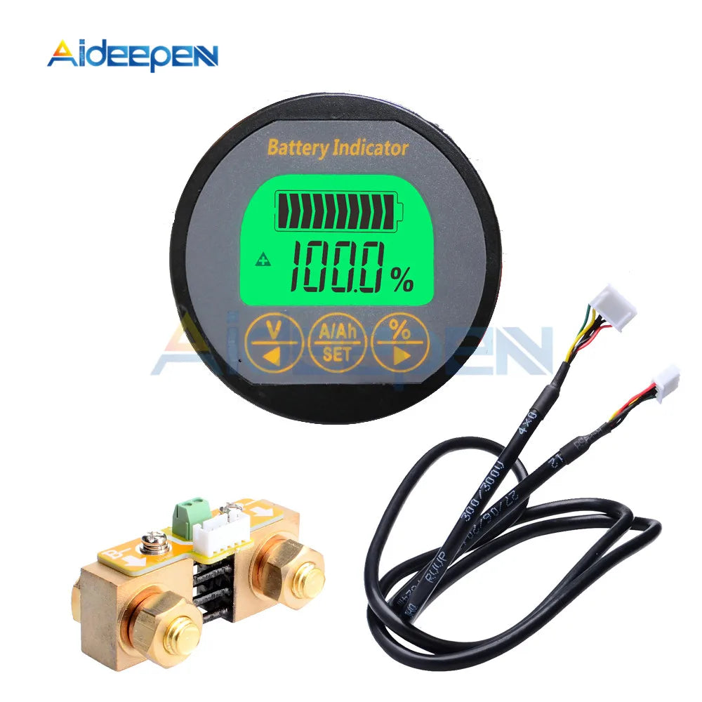 DC 8-80V 50A 100A 350A TR16 Battery Tester Coulomb Counter Meter Battery Capacity Indicator Ammeter Voltmeter Battery Tester