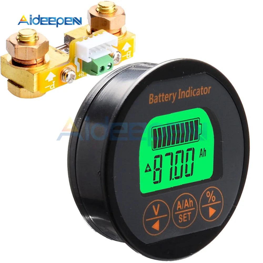 DC 8-80V 50A 100A 350A TR16 Battery Tester Coulomb Counter Meter Battery Capacity Indicator Ammeter Voltmeter Battery Tester