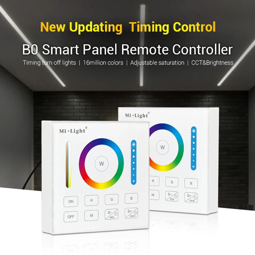 Milight B0 B1 B2 B3 B4 B8 4-Zone 8 Zone 2.4GHz Wireless WIFI Touch Panel Dimmer/RGBW/RGB + CCT LED Smart Remote Controller