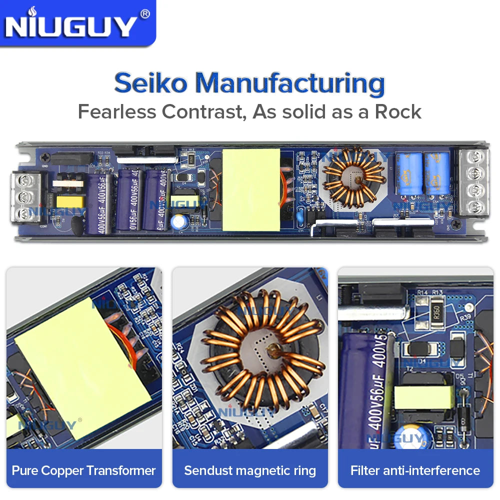 High Quality Ultra Thin LED Lighting Transformers DC 12V 24V Power Supply 60W 100W 150W 200W 300W 400W 500W LED Driver Converter