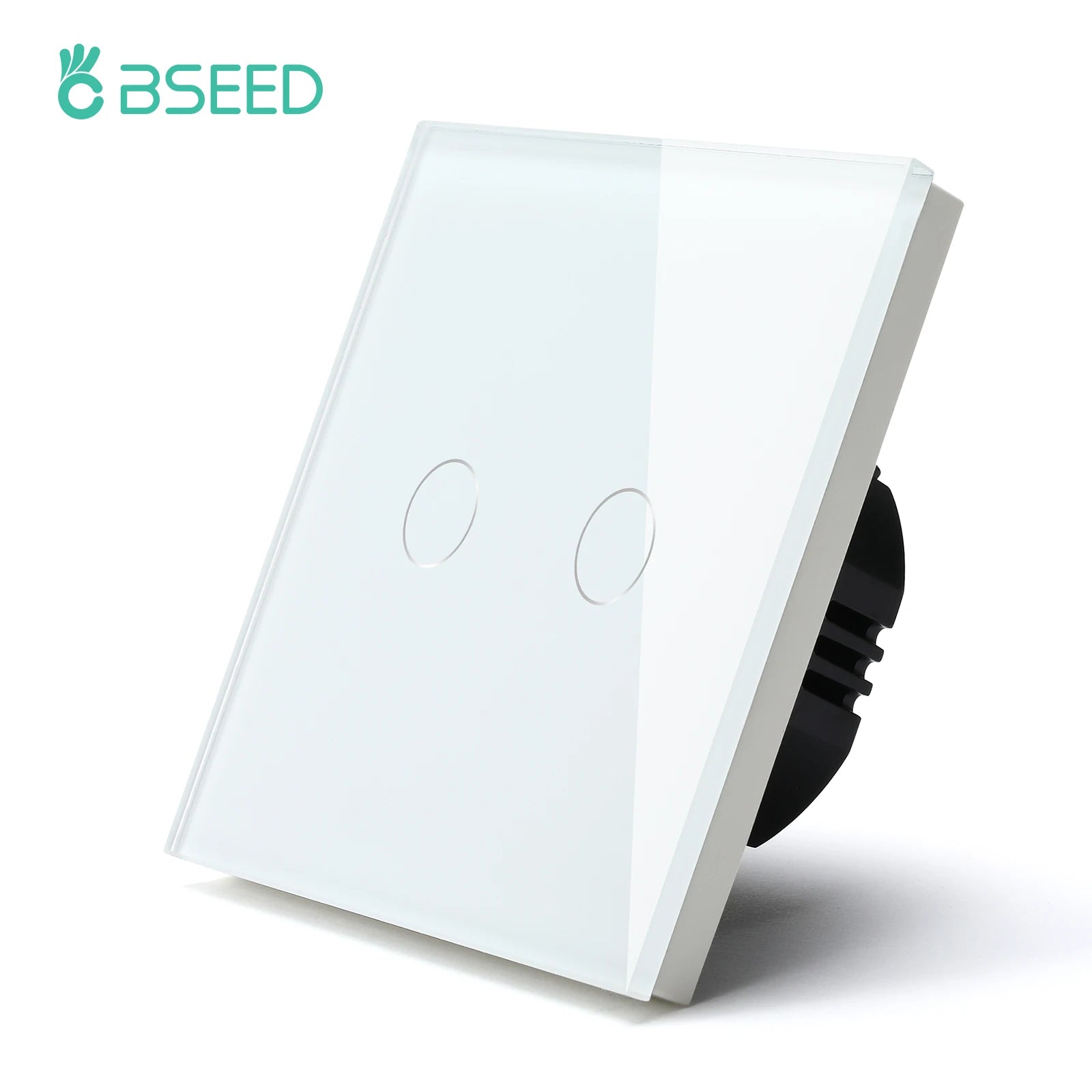 BSEED 1/2/3Gang Touch Light Switch 1Way Simple Sensor Switch Type-c USB Sockets EU Standard Glass Panel Blue Backlight 10A White by MVEnergo