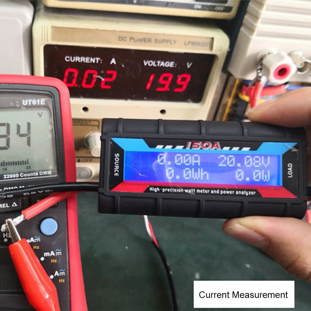 150A/200A Power Meter RC Model Aircraft Power Meter Analyzer Current Power Meter Solar Energy Tester with Photovoltaic Connector