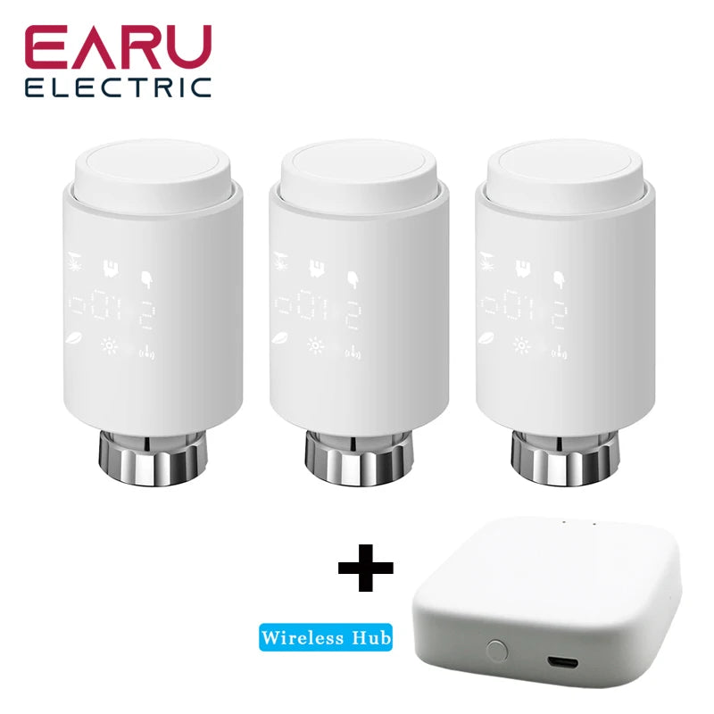 Tuya Smart ZigBee Radiator Actuator TRV Programmable Thermostatic Radiator Valve App Remote Temperature Controller Support Alexa