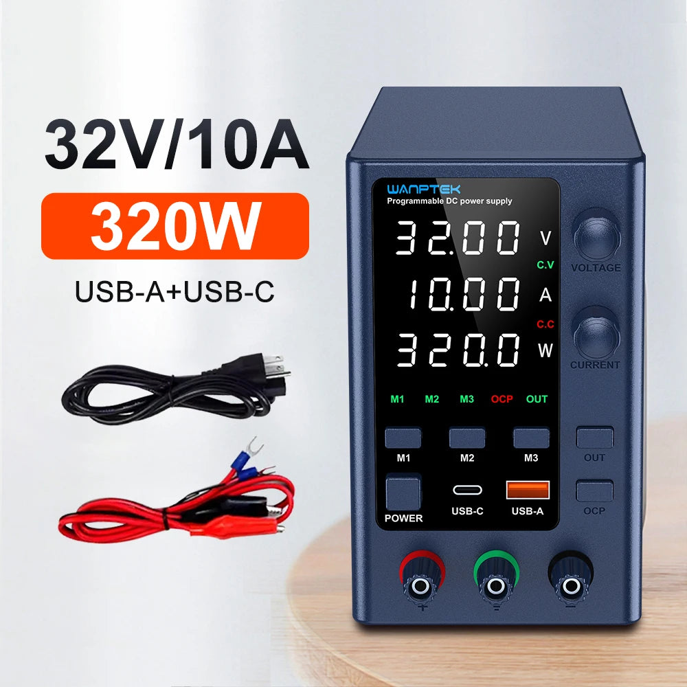 Wanptek DC Power Supply 30V 10A 5A Variable Bench Power Supply Adjustable Lab Power Supply 60V 5A 120V 3A Voltage Regulator by MVEnergo