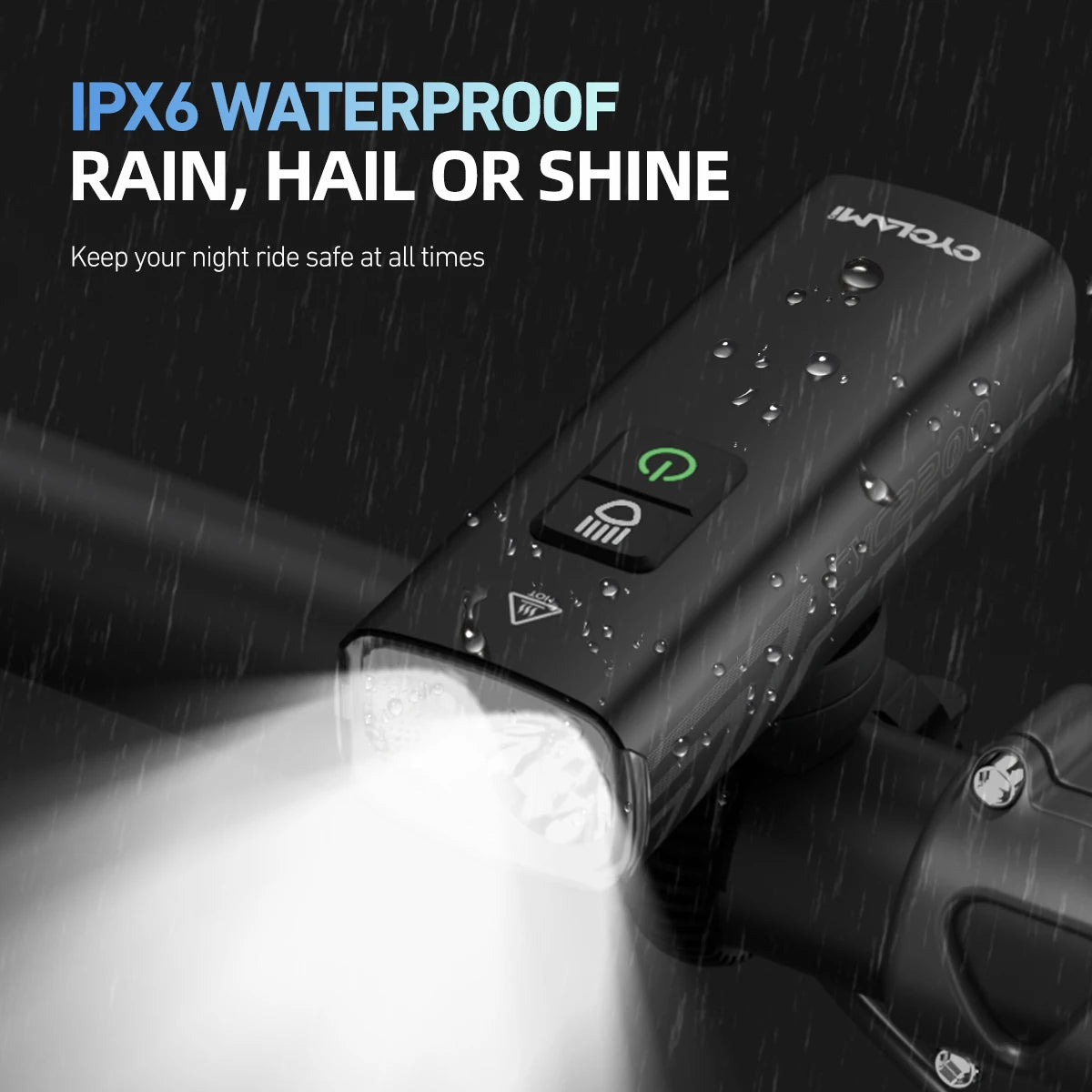 2000 Lumens CYCLAMI Bike Headlight Bicycle Flashlight Handlebar Type-C MTB Road Highlight BR2000 Front Lamp Light Aluminum Alloy by MVEnergo