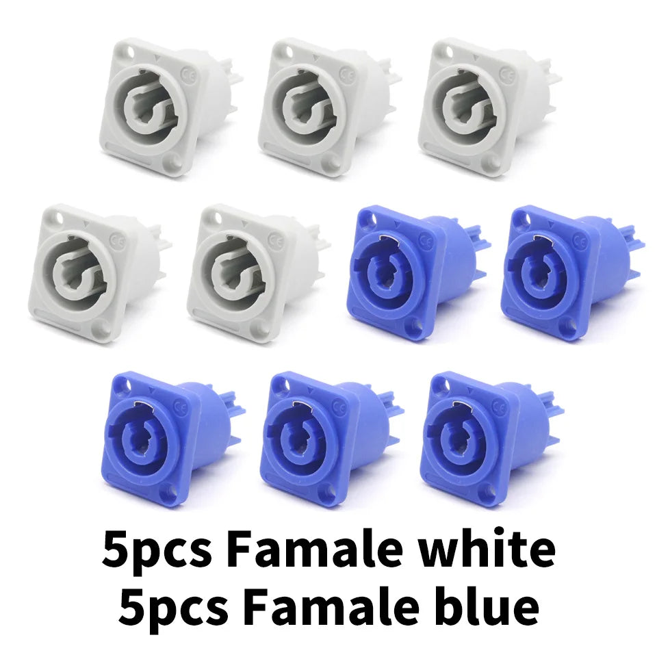 Powercon Connector Lockable Cable Connector + Chassis Socket for Electric Drill LED Screen Stage Lighting Power Connecting