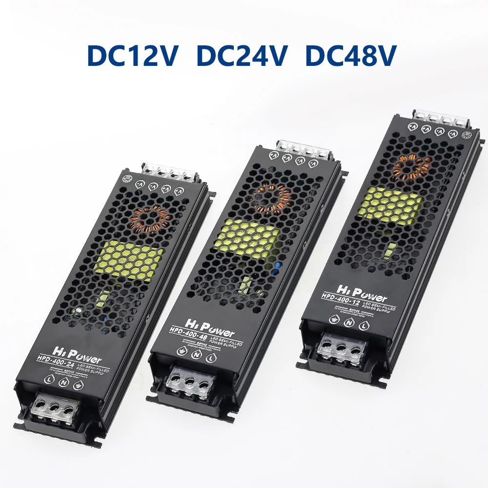 Glue Pouring LED Power Supply DC 12V 24V 48V 60W 100W 200W 300W 400W Reinforced Lighting Transformers For LED Driver.