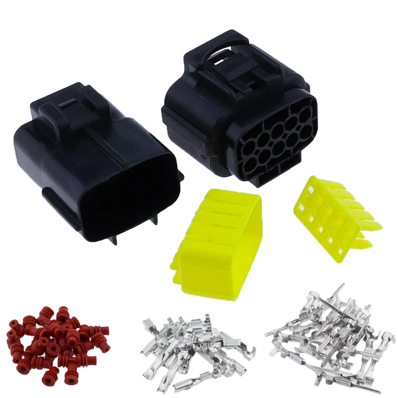 1 2 3 4 6 8 10 12 16 Pin Denso Auto Waterproof Wire Connector Electrical Plug Car Sealed Truck Harness Socket With Terminal