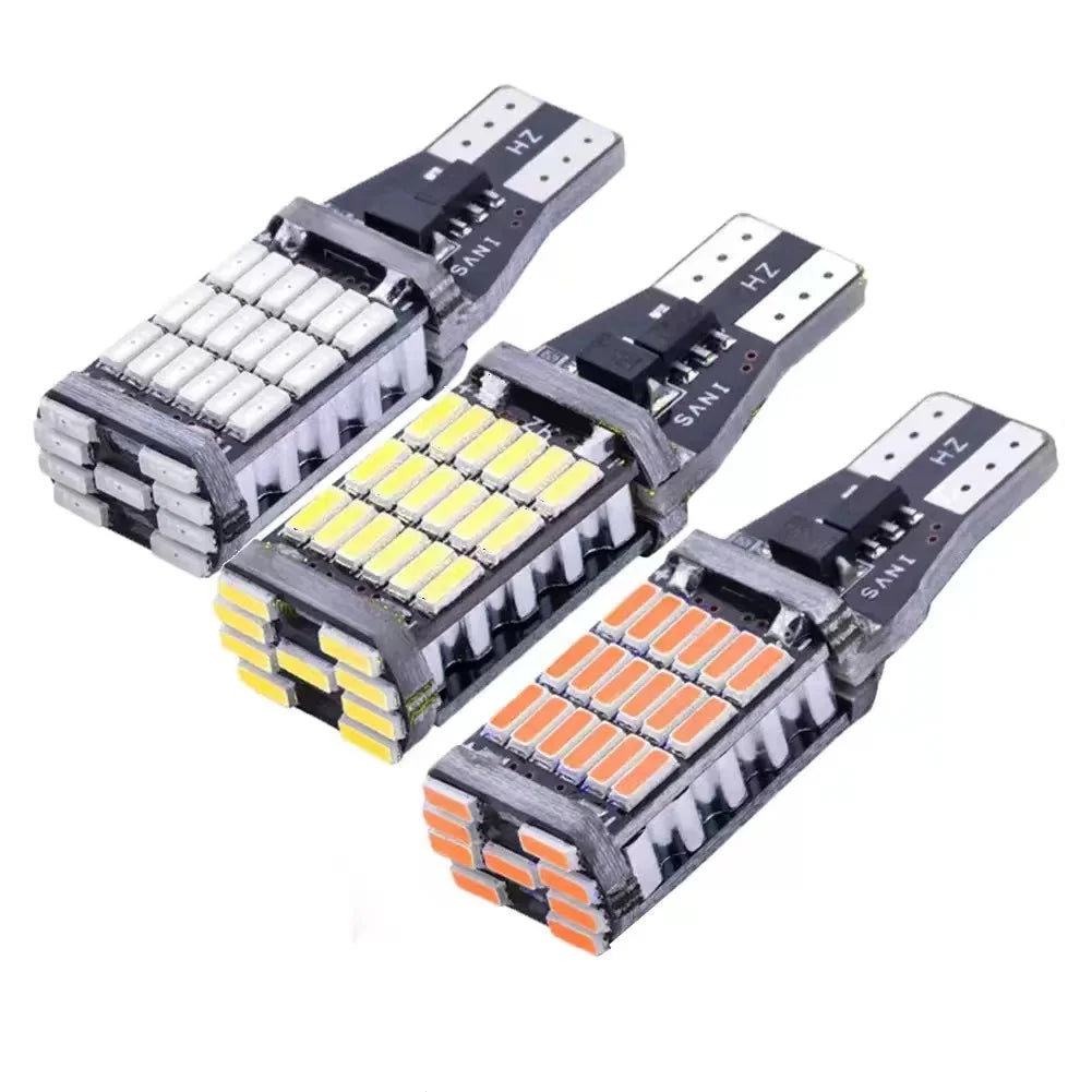 Car LED Turn Signal Lamps T15 W16W 921 912 T16 T10 LED Bulbs High Power 45 SMD 4014 Replace for Car Reversing Light White by MVEnergo