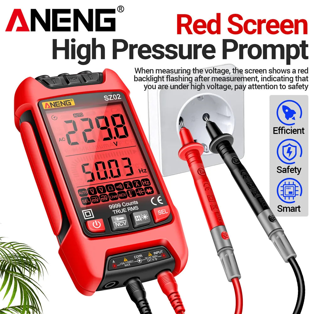 ANENG Digital Multimeter Smart AC/DCVoltage Capacitance Meter 6000 Counts Auto Electrical Temp Resistance Transistor Test tools by MVEnergo
