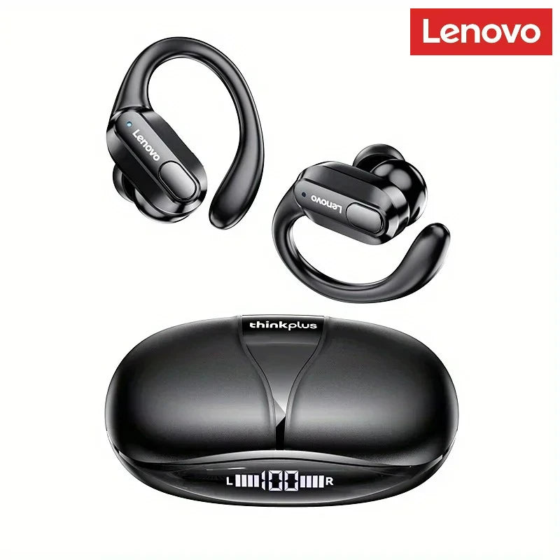 Lenovo XT80 Wireless Headphones Bluetooth 5.4 Earphones True with Mic Button Control Noise Reduction Earhooks Waterproof Headset by MVEnergo