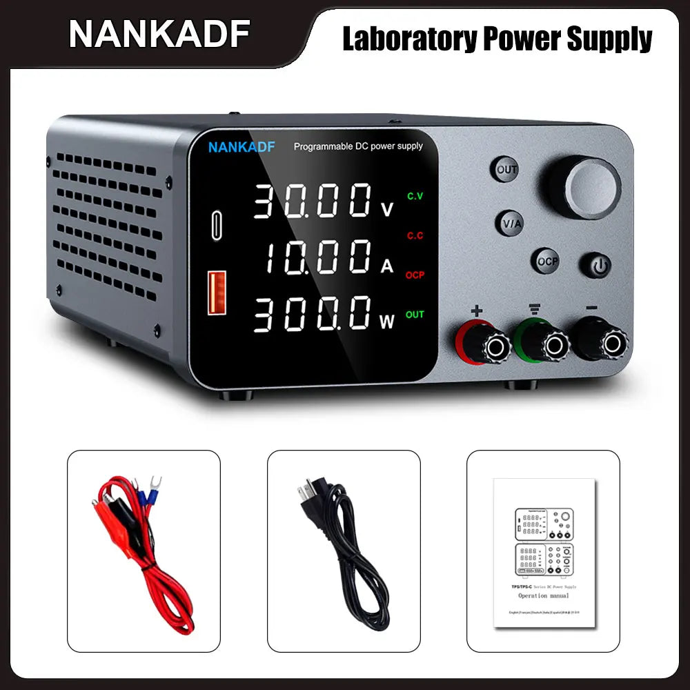NANKADF DC Lab Power Supply 30V 60V Adjustable Voltage Regulator Preset Voltage Current Dual Input Voltage 220V/110V by MVEnergo