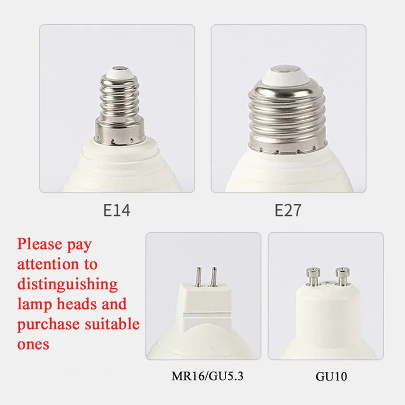 10pcs GU10 E27 E14 MR16 GU5.3  Lampada LED Bulb 3W 6W 9W 12W 220V Bombillas LED Lamp Spotlight Lampara Spot Light Home lighting