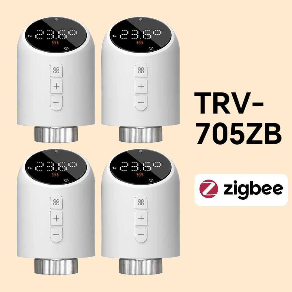 Smart Home TRV Thermoregulator Programable Heating Thermostat Valve Tuya WIFI Zigbee Radiator with Google Home Alexa