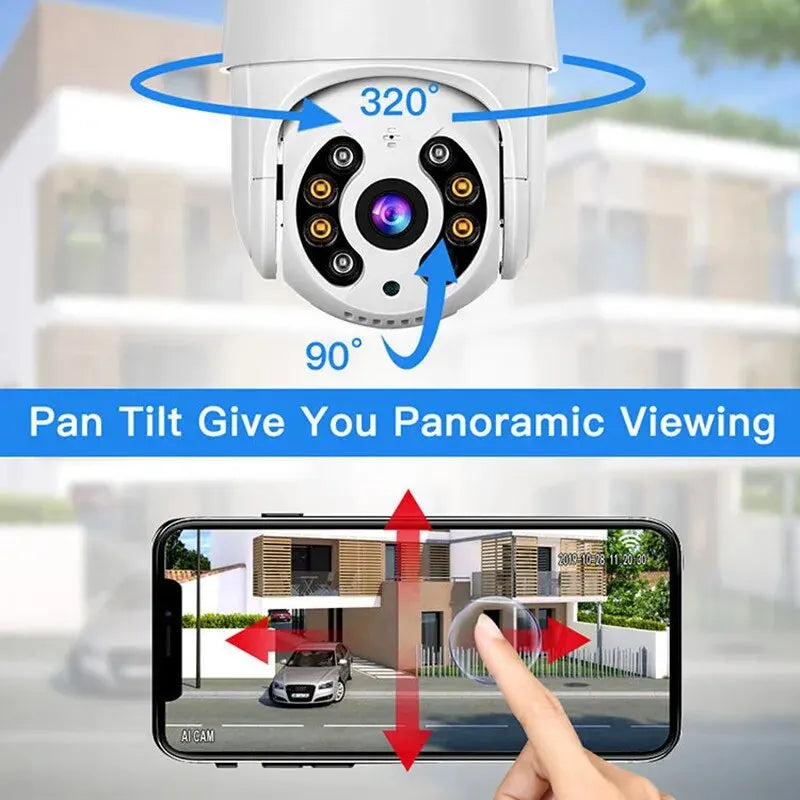 8MP 4K IP Camera 5MP Speed Dome Auto Tracking PTZ Camera Smart Home Outdoor Wireless WIFI Camera Surveillance Monitor by MVEnergo