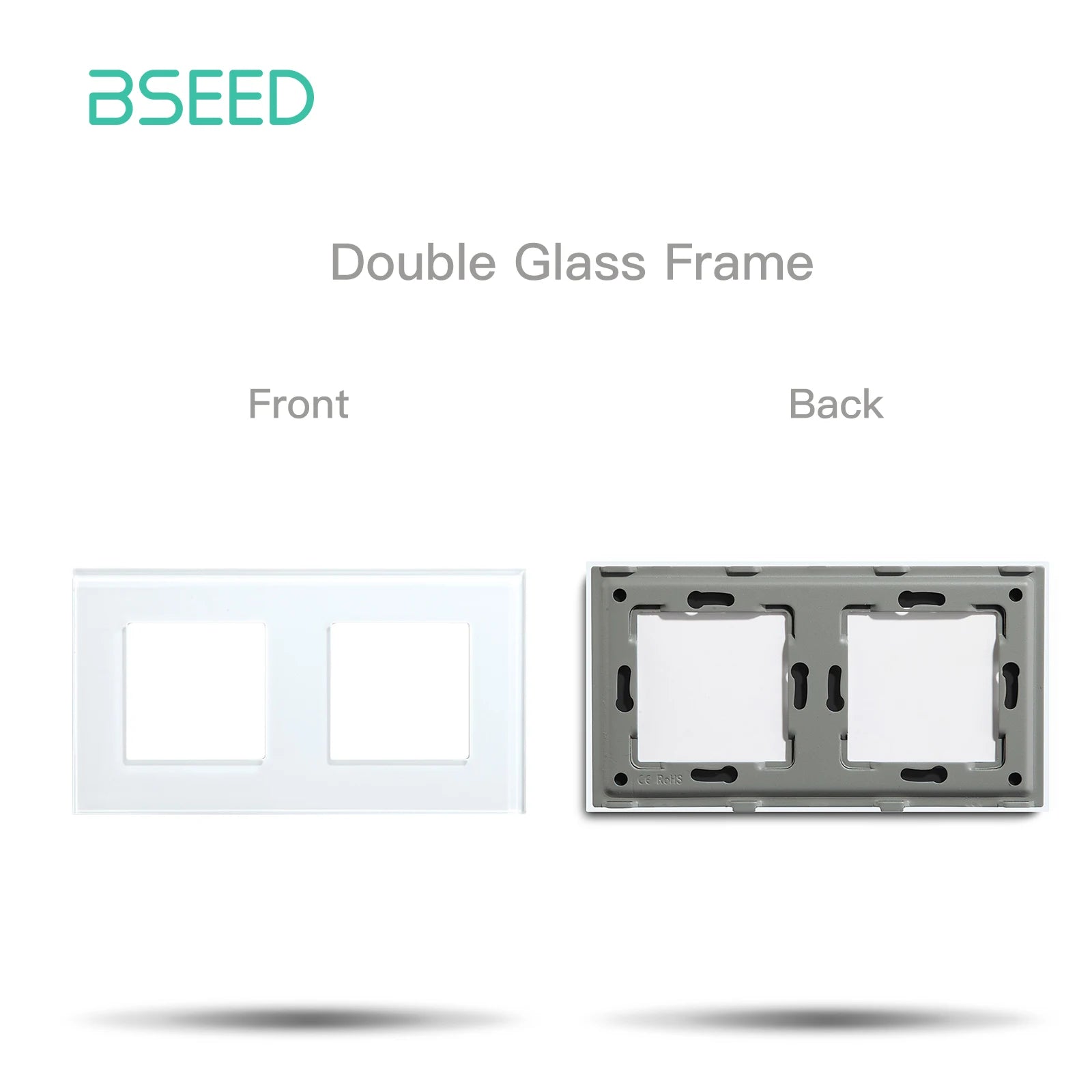 BSEED Glass Frames TV/ST/USB Socket Type-C EU Socket CAT5 RJ45 HDMI Socket Function Parts 1/2Way Mechanical Button Switches Part by MVEnergo