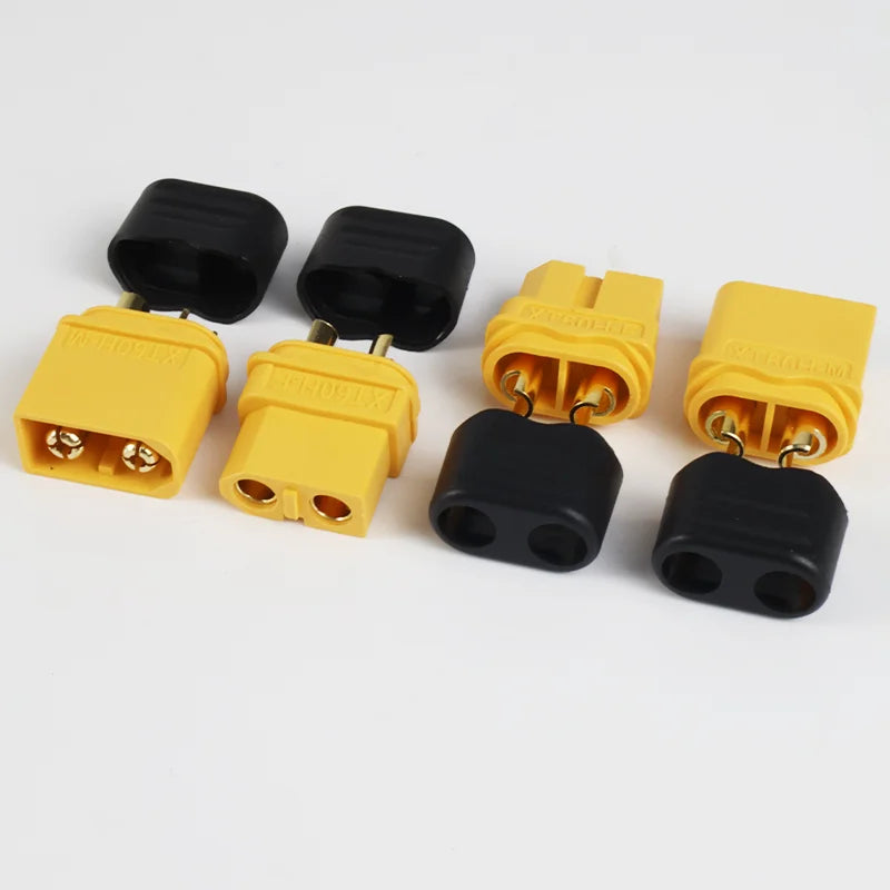 10 Pairs XT60H (XT60 Upgrade) Connectors XT60H Male Female Bullet Connectors Plugs with Sheath for Lithium Battery RC Planes Car