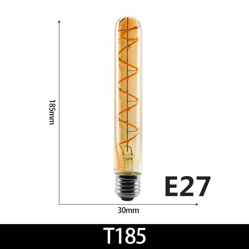 E14 E27 Spiral Light G80 G95 G125 LED Filament Bulb 220V 4W 2200K Retro Vintage Lamps Decorative Lighting Dimmable Edison Lamp by MVEnergo