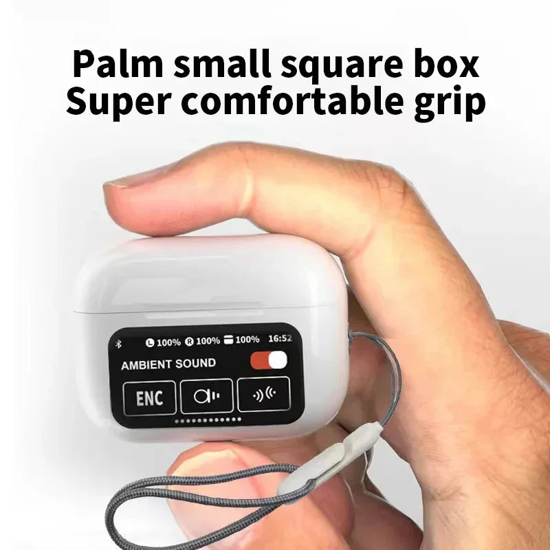 A10 Pro ANC Wireless Bluetooth 5.3 Earphones App Noise-canceling Call Headphones Waterproof Sports Gaming Touch Screen Headset by MVEnergo