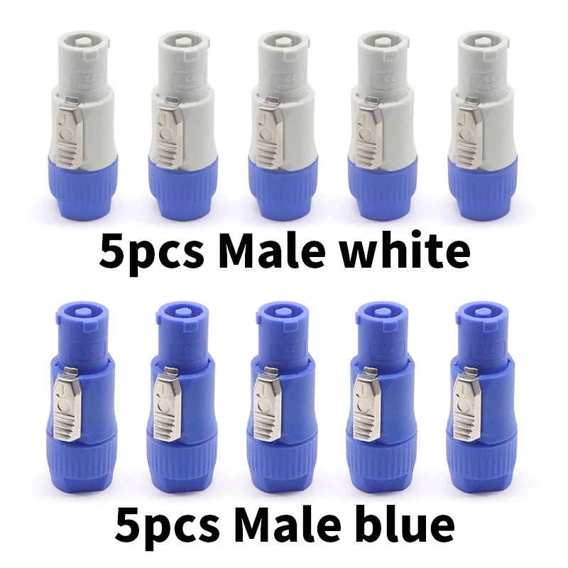 Powercon Connector Lockable Cable Connector + Chassis Socket for Electric Drill LED Screen Stage Lighting Power Connecting