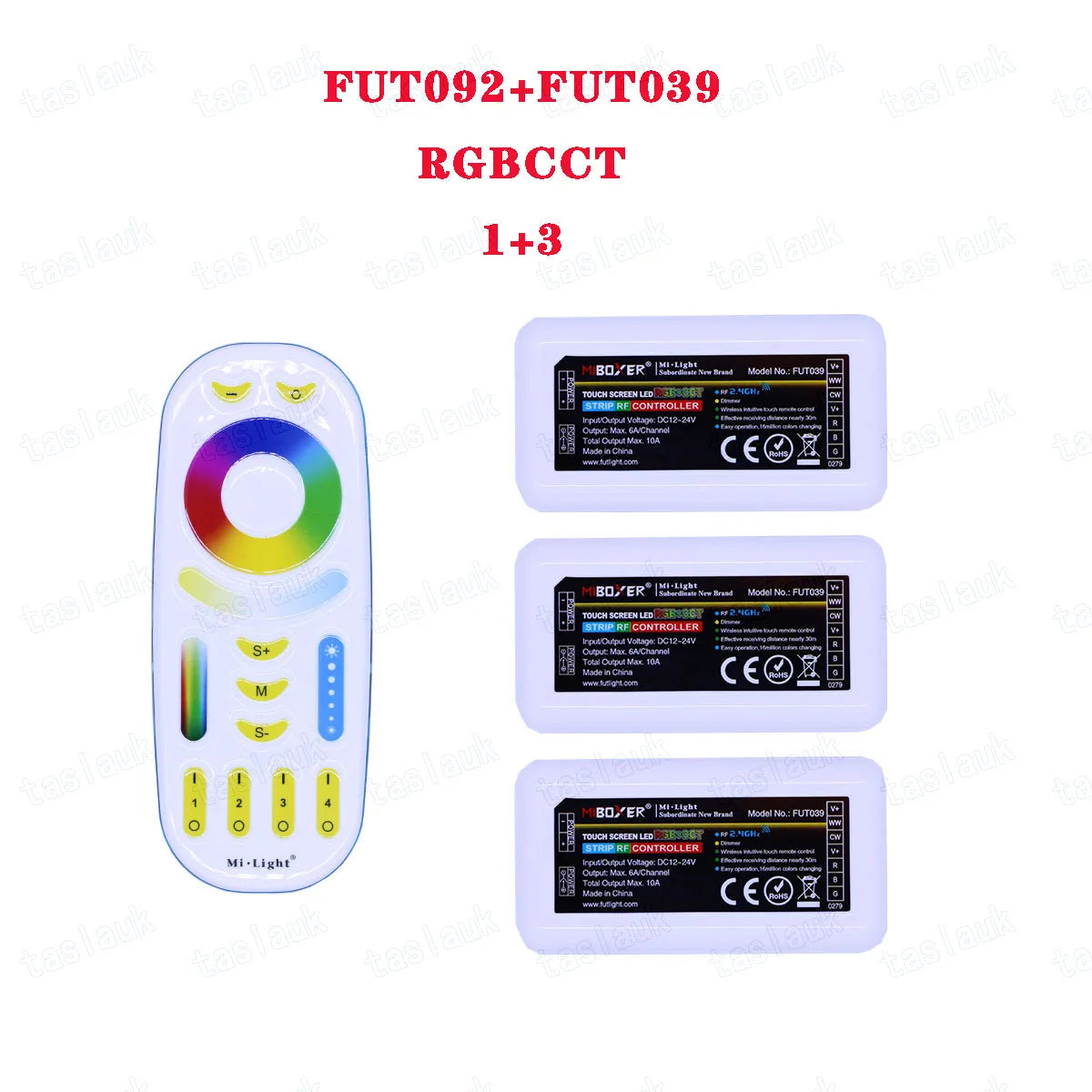 MiLight BOXER T4 B4  RGB CCT RGB RGBW CCT RGBWW FUT092 038 096 037 039 Controller DC12-24V RGB+CCT 4-Zone Touch Remote