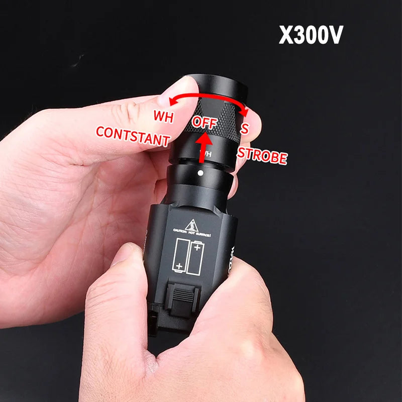 Tactical Surefir X300 X300U Ultra X300V XH35 Metal Pistol Gun Strobe LED Light Fit 20mm Rail Airsoft Hanging Hunting Flashlight by MVEnergo