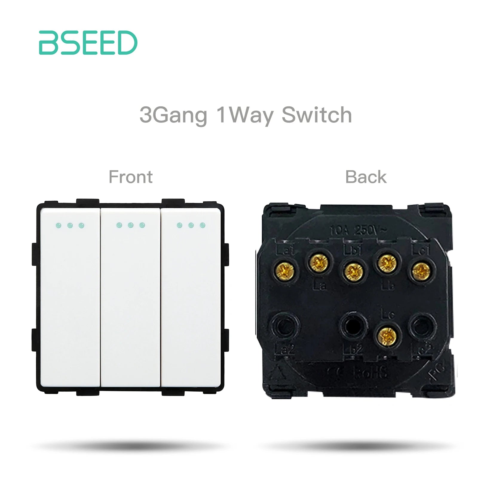 BSEED Glass Frames TV/ST/USB Socket Type-C EU Socket CAT5 RJ45 HDMI Socket Function Parts 1/2Way Mechanical Button Switches Part by MVEnergo