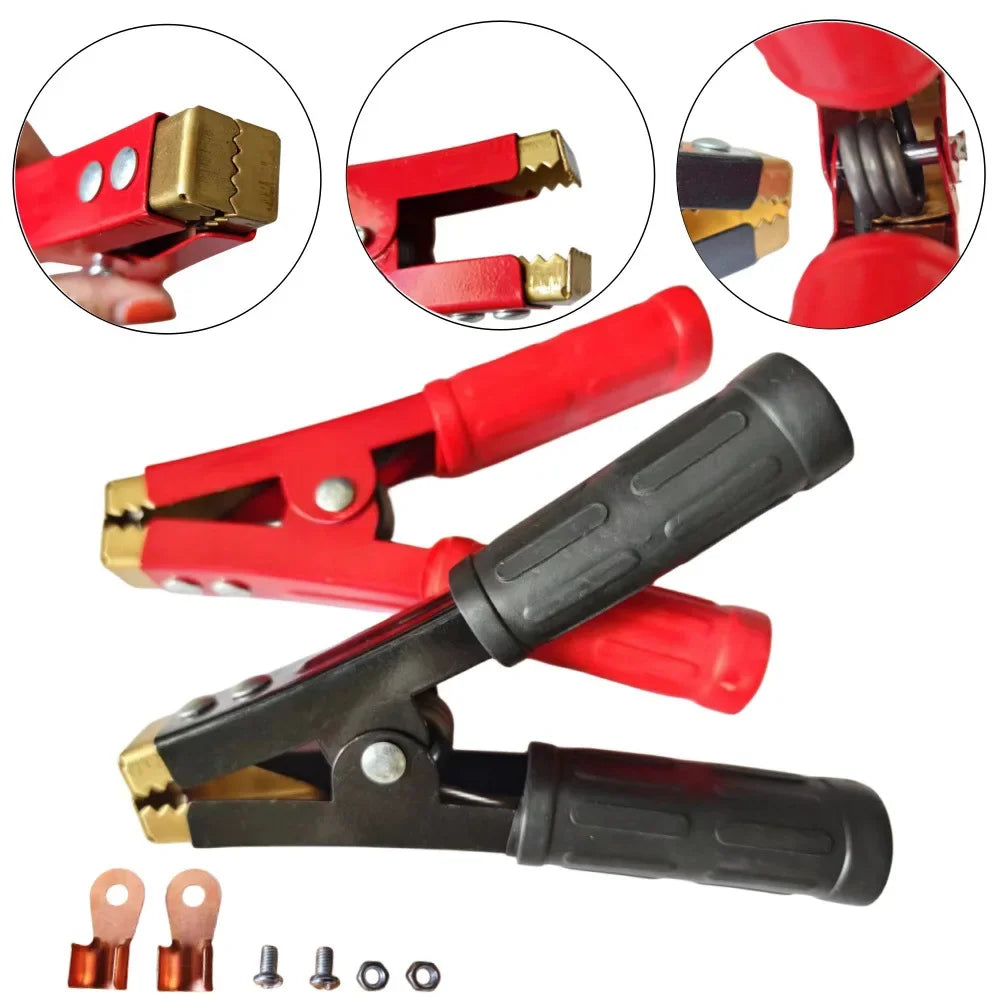 2pcs 500-1000Amp Heavy Duty Copper Alligator Clips Terminal Test Electrical Battery Crocodile Clamp for Jumper Cables Boost by MVEnergo