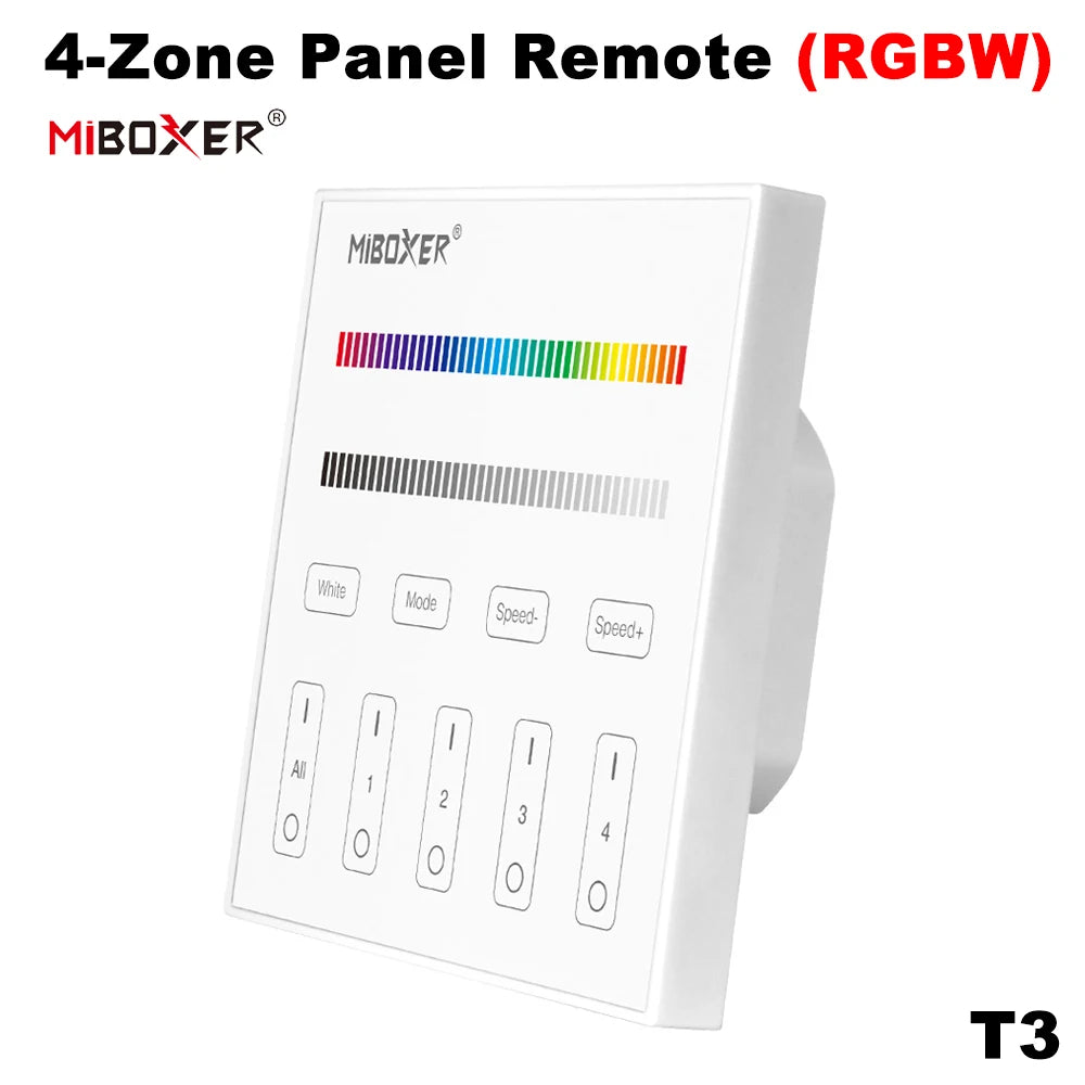 MiBoxer B0 B1 B2 B3 B4 B5 B8 T1 T2 T3 T4 P0 P1 P2 P3 P4 Brightness/CCT/RGB/RGBW/RGBCCT 2.4G Smart Panel Remote Controller Dimmer