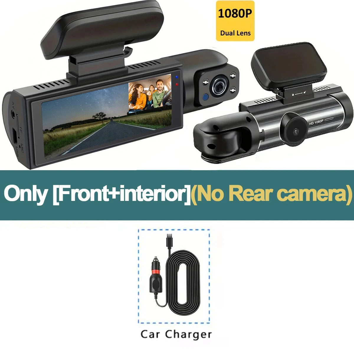 Dash Cam Car DVR 1080P Dashcam for car surveillance camera Automobiles 3 Lens Front Rear Interior Vehicle Video Drive Recorder by MVEnergo