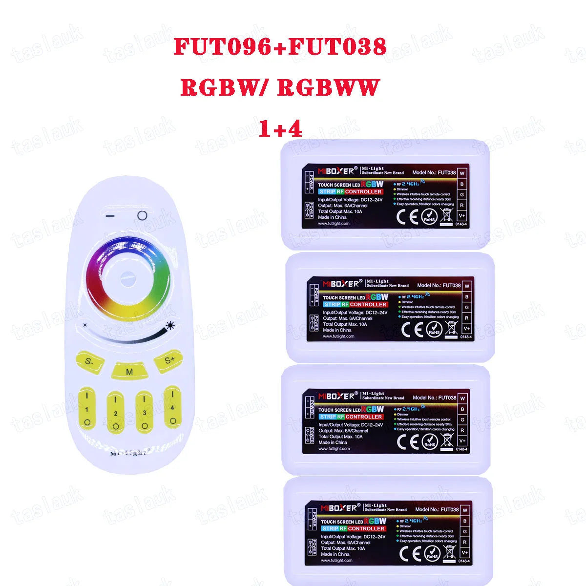 MiLight BOXER T4 B4  RGB CCT RGB RGBW CCT RGBWW FUT092 038 096 037 039 Controller DC12-24V RGB+CCT 4-Zone Touch Remote