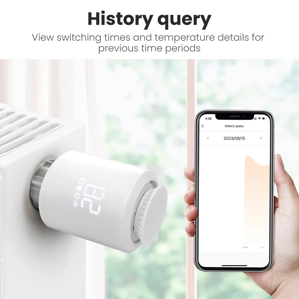 AVATTO Tuya ZigBee Thermostat Radiator Actuator Smart TRV Thermostatic Valve Temperature Controller Support Alexa Google Home