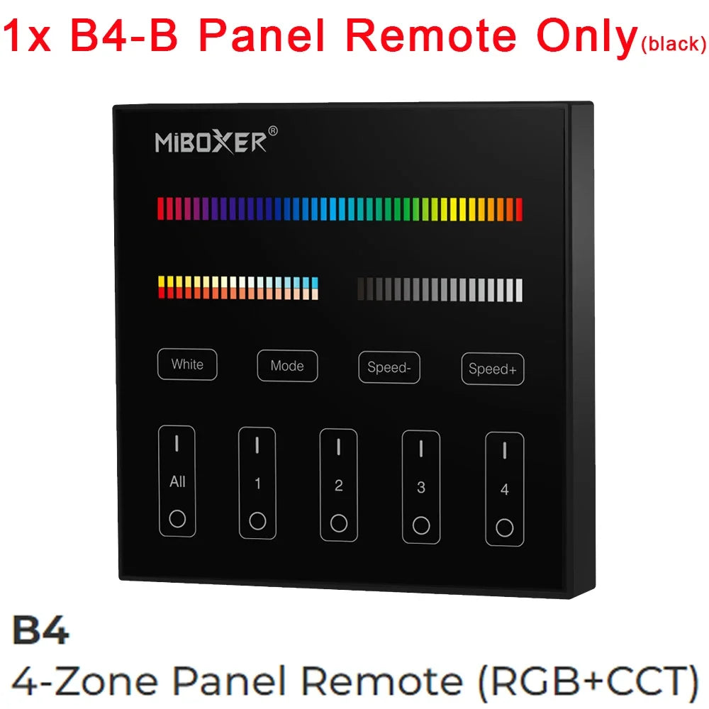 MiBoxer 2.4G Wireless Remote RGBCCT Controller FUT088 FUT089 FUT089B FUT089S FUT100 FUT092 FUT092B B3 T3 B4 T4 B0 B8 S2W+ C5 Y3