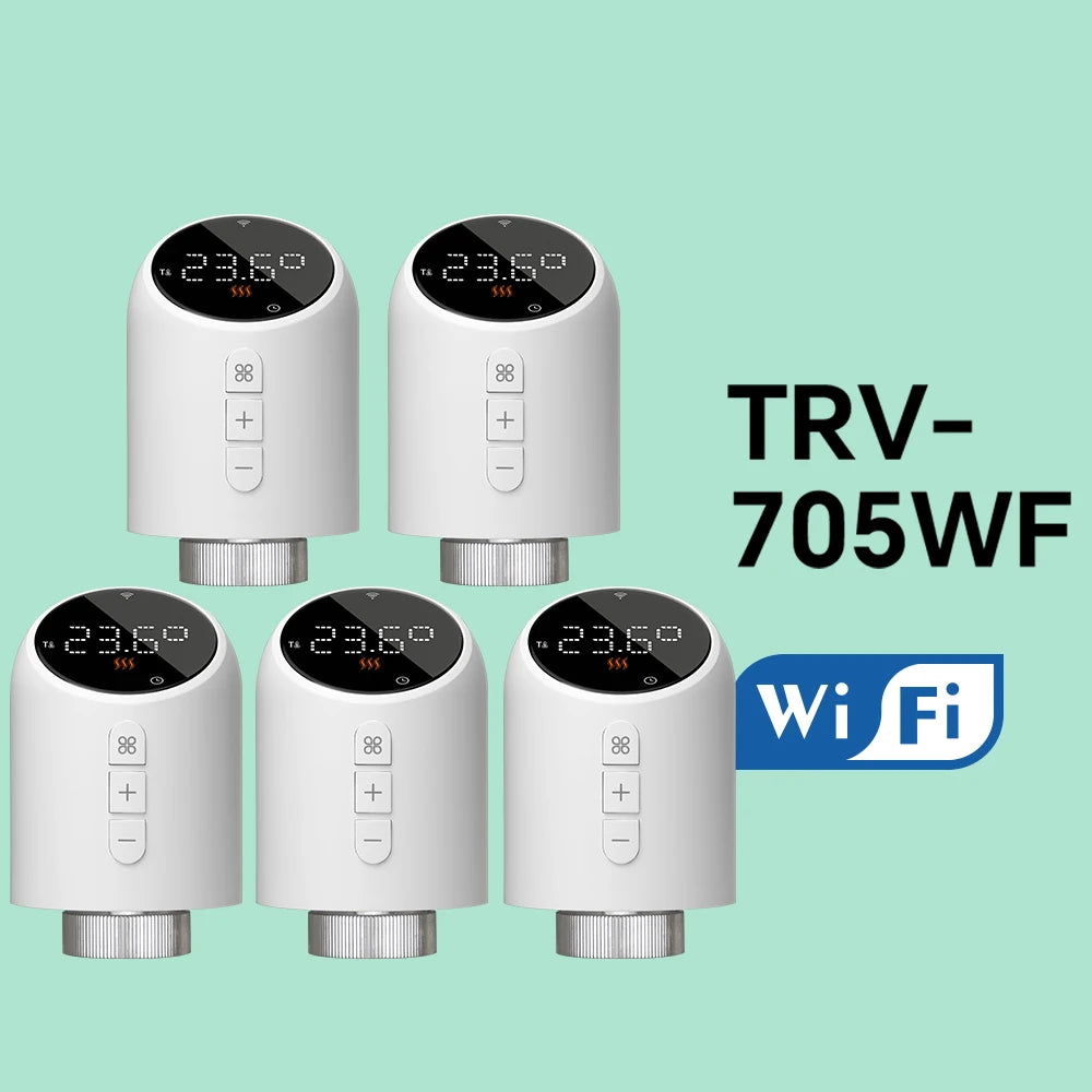 Smart Home TRV Thermoregulator Programable Heating Thermostat Valve Tuya WIFI Zigbee Radiator with Google Home Alexa