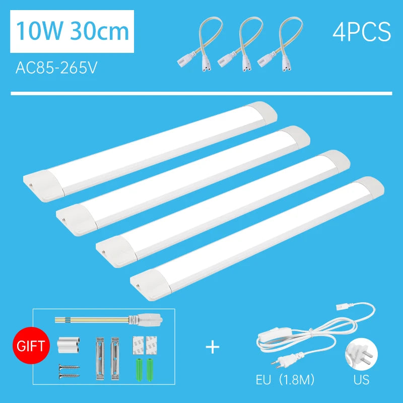 Led Tube Light With 1.8m Switch Wire 30cm 50cm 60cm Kitchen Lamp For Living Room Bedroom Under Cabinet Lights Bar Led Tube Lamp by MVEnergo