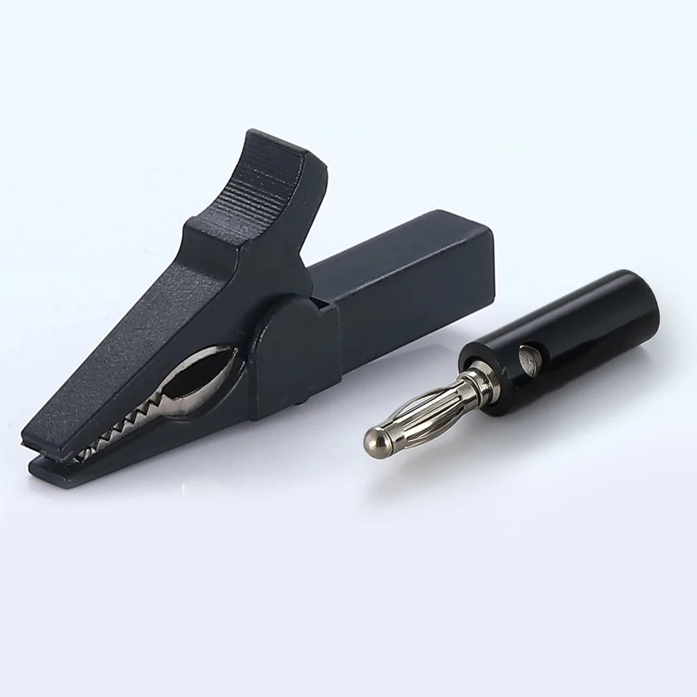 Alligator Clip with Banana Plugs Set No Welding Fully Insulated Safety Electrical Test Crocodile Clips Connector for Multimeter by MVEnergo
