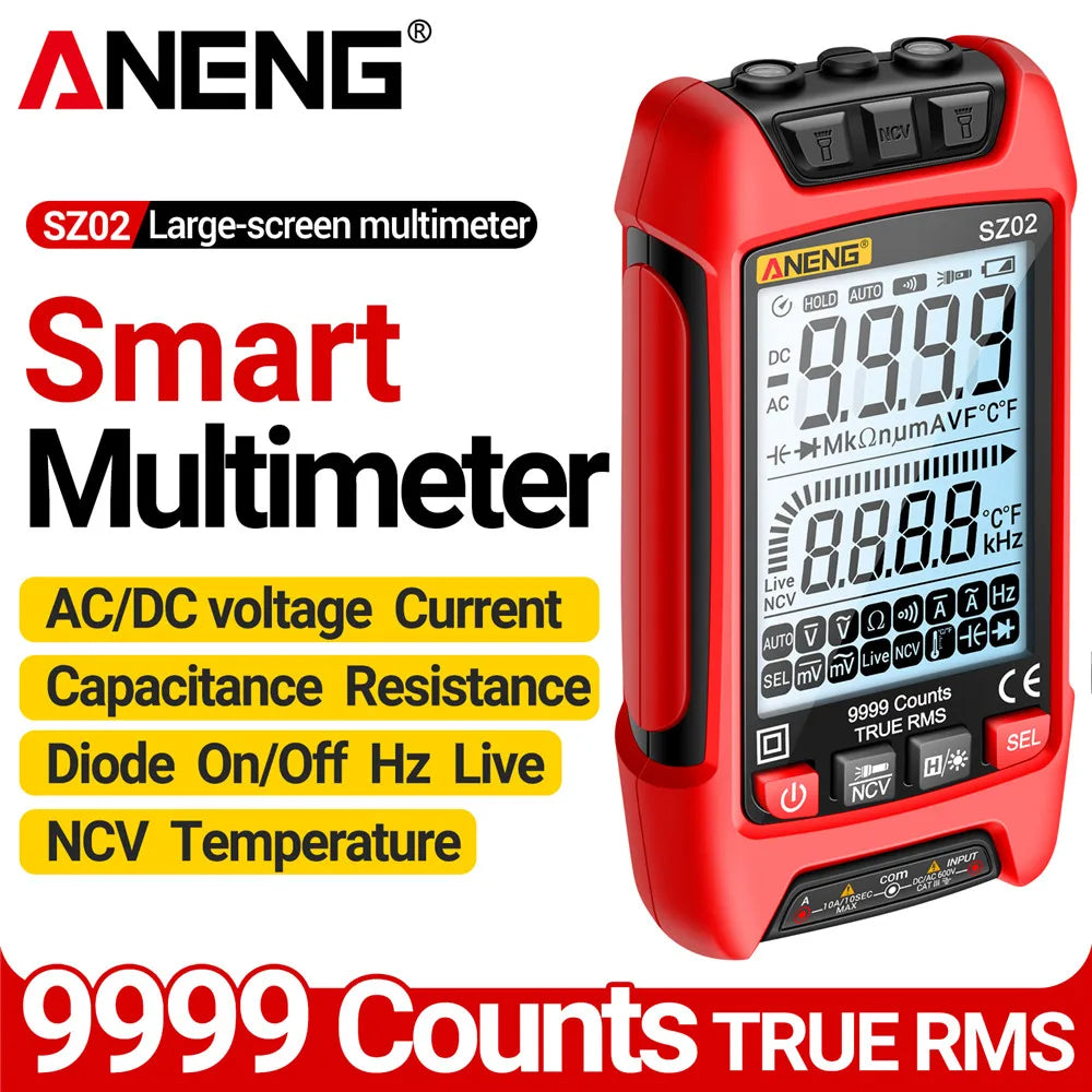 ANENG Digital Multimeter Smart AC/DCVoltage Capacitance Meter 6000 Counts Auto Electrical Temp Resistance Transistor Test tools by MVEnergo
