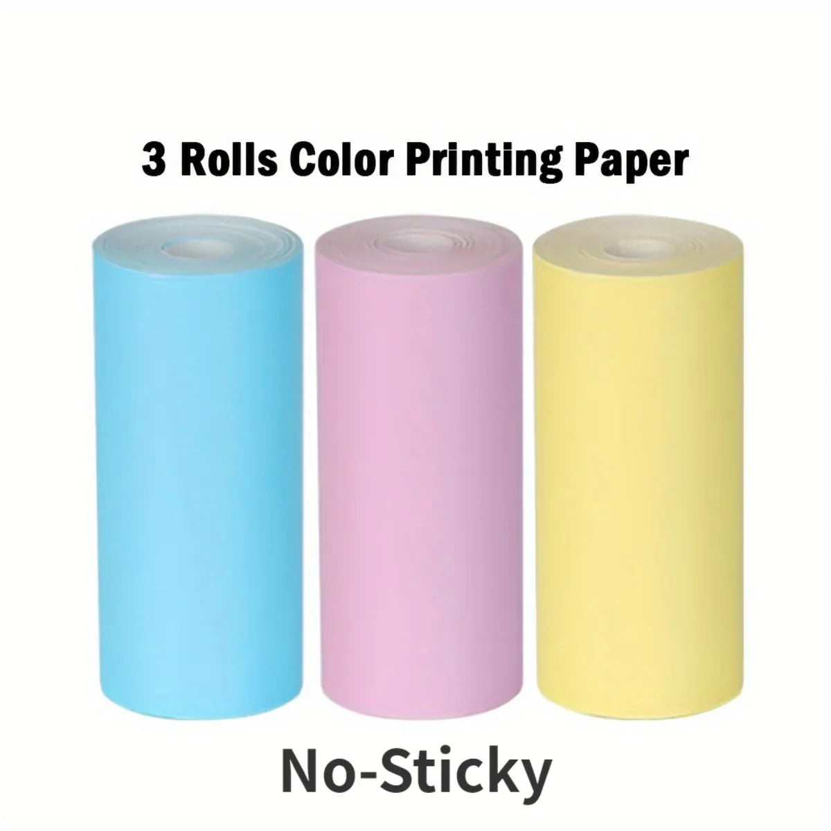 16Rolls Thermal Printer Papers 57x25mm Self-adhesive Thermal Papers HD Color Label Printers for Inkless Mini Portable Printer