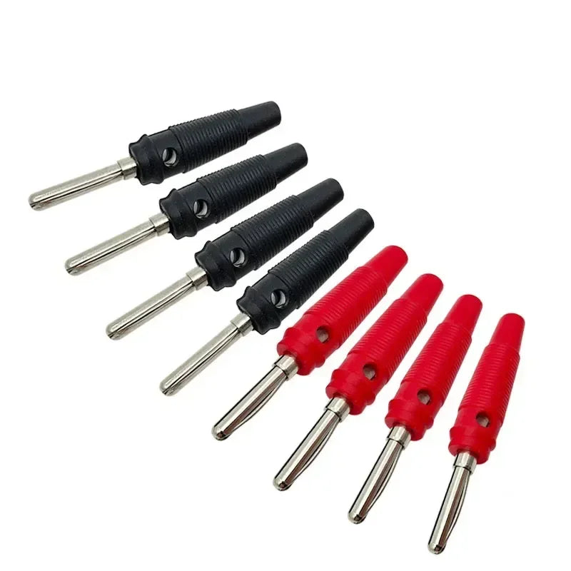 20/100PCS 4mm Banana Plug Connectors Red & Black Stackable High-Current Insulated Plugs with Screw Terminals for Speakers & Lab