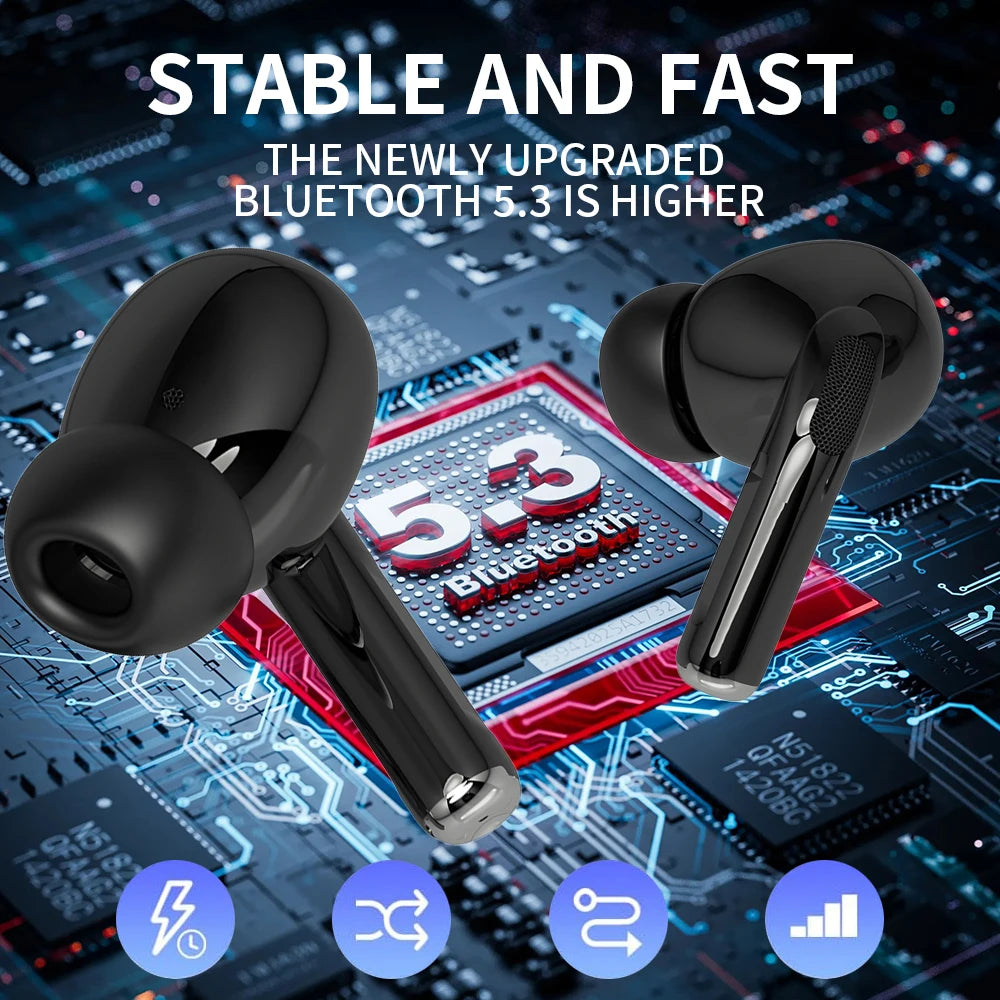 Blackpods A7Pro TWS Air Ear Earphone Buds Wireless Earbuds Pods In-ear Headphones Pro 2 for Ios Android Generation Ear Phones by MVEnergo