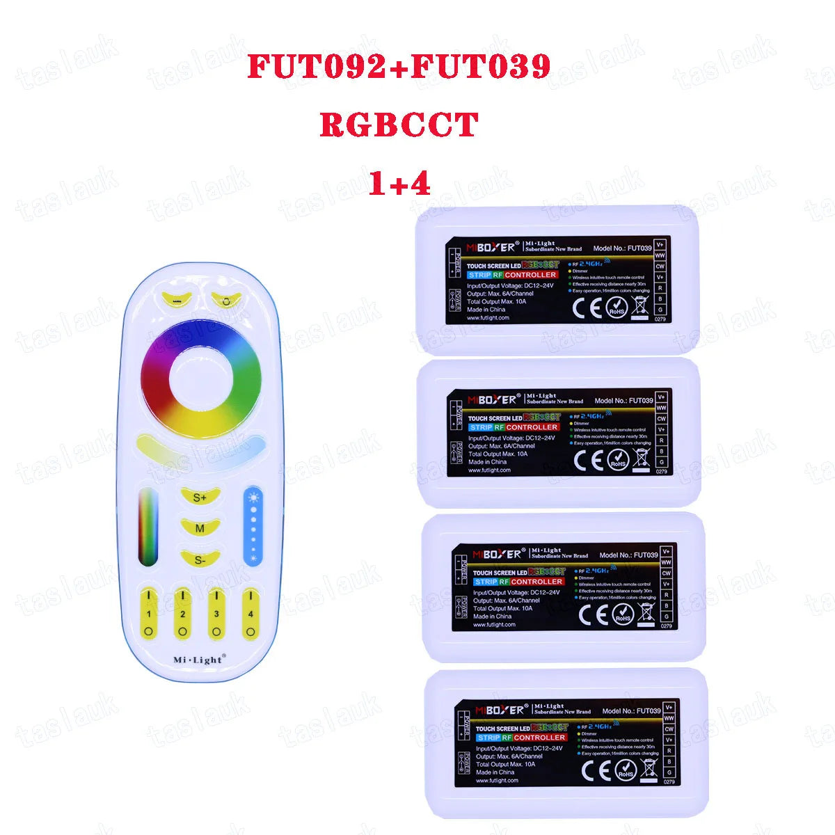 MiLight BOXER T4 B4  RGB CCT RGB RGBW CCT RGBWW FUT092 038 096 037 039 Controller DC12-24V RGB+CCT 4-Zone Touch Remote