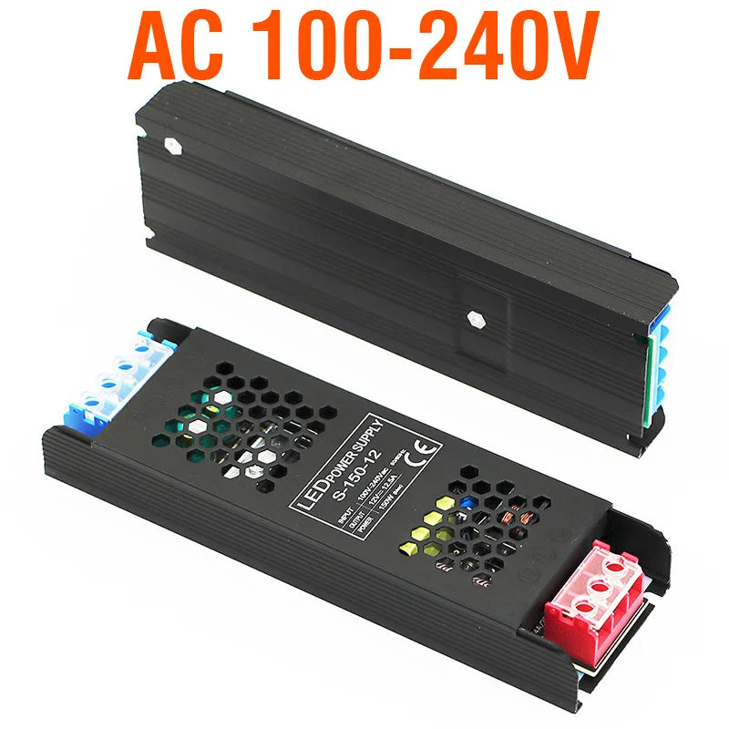 Ultra Thin Driver For LED Strips Constant Voltage Power Supply DC 12V / 24V Lighting Transformers 60W 100W 150W 200W 300W 400W