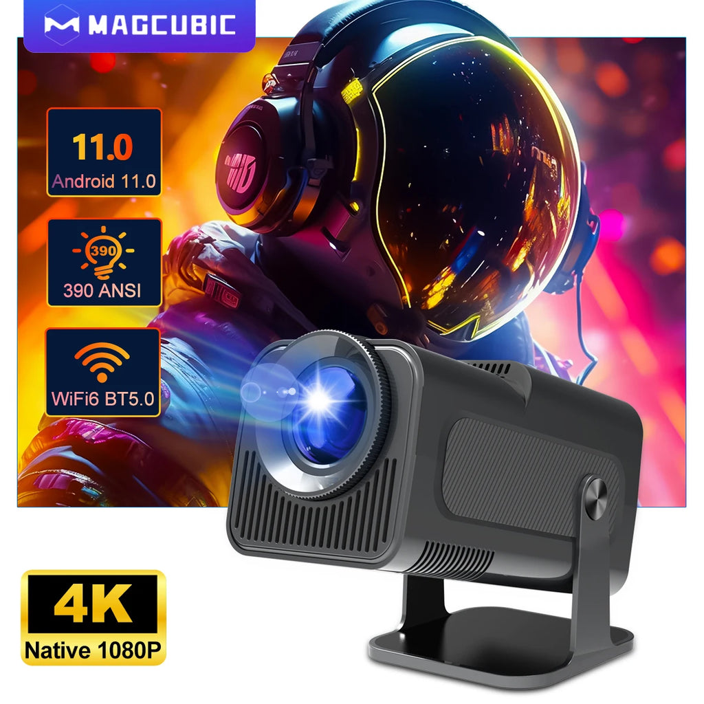 Magcubic 4K Android 11 Projector Native 1080P 390ANSI HY320 Dual Wifi6 BT5.0 1920*1080P Cinema portable Projetor upgrated HY300 by MVEnergo