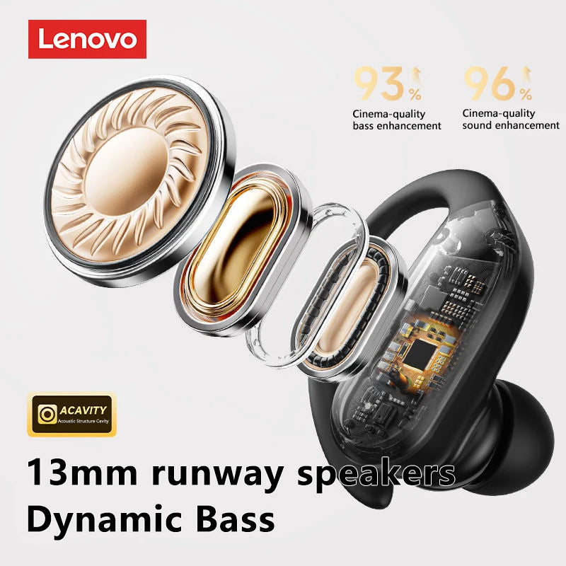 New Lenovo XT55 Bluetooth 5.4 Wireless Earphones Long Battery Life HiFI Stereo Headphone Noise Cancelling Sport Headset With Mc by MVEnergo