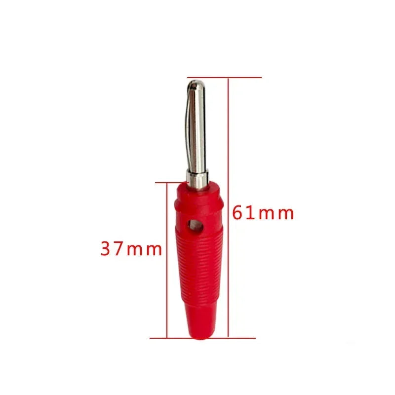 20/100PCS 4mm Banana Plug Connectors Red & Black Stackable High-Current Insulated Plugs with Screw Terminals for Speakers & Lab