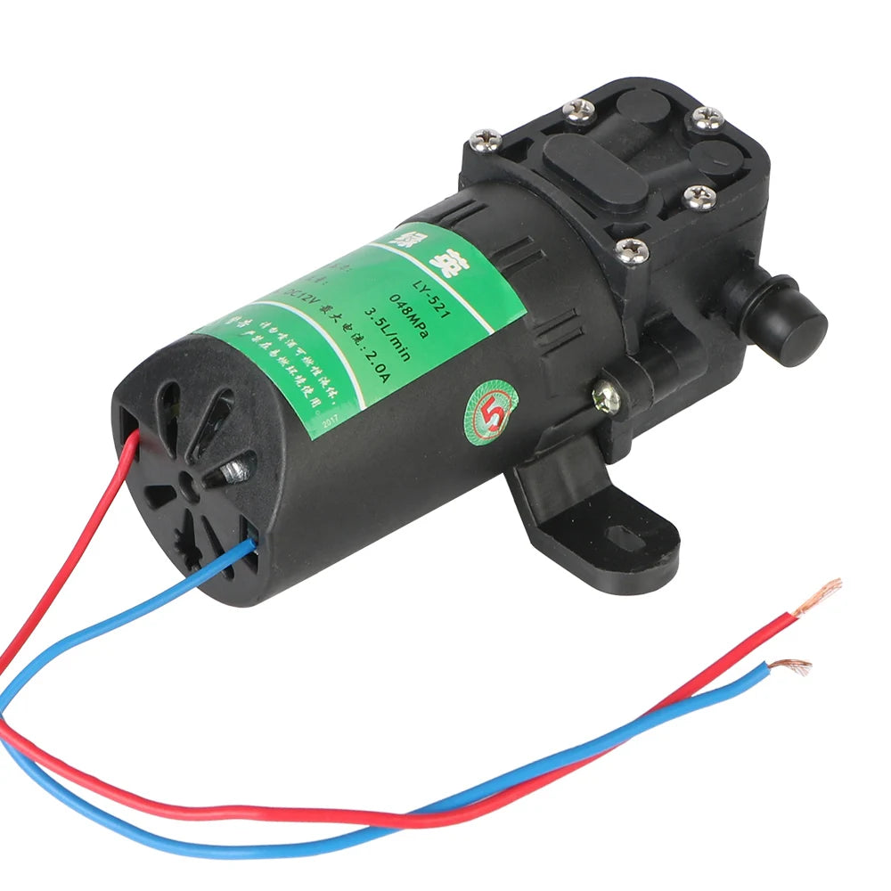 Micro High Pressure Diaphragm Agricultural Electric Water Pump 3.5L/min DC12V Water Spray Car Wash Durable
